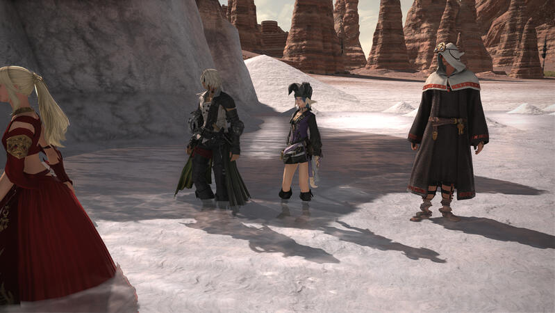 pp prepares to fight fordola with lyse, thancred and urianger